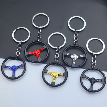 Car Steering Wheel Keychain Removable Key Pendant(Red) - Key Rings by buy2fix | Online Shopping UK | buy2fix