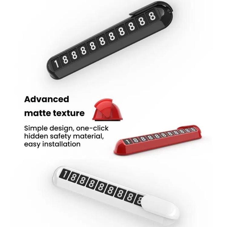 Car Temporary Parking License Plate Luminous Hidden Parking Phone Number Plate(White) - Parking Card by buy2fix | Online Shopping UK | buy2fix