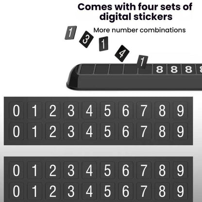 Car Temporary Parking License Plate Luminous Hidden Parking Phone Number Plate(Red) - Parking Card by buy2fix | Online Shopping UK | buy2fix