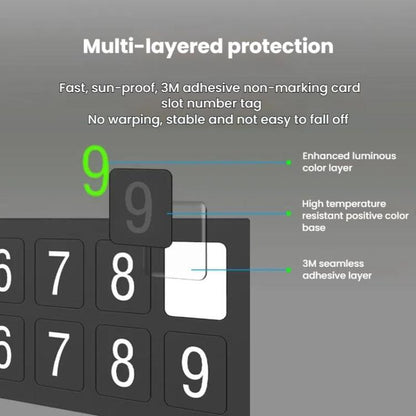 Car Temporary Parking License Plate Luminous Hidden Parking Phone Number Plate(Black) - Parking Card by buy2fix | Online Shopping UK | buy2fix