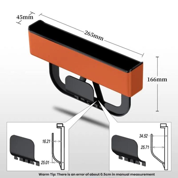 Car Seat Seam Storage Box Universal Car Seam Organizer Auto Accessories(Orange) - Stowing Tidying by buy2fix | Online Shopping UK | buy2fix