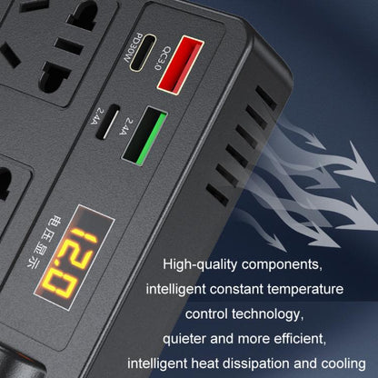 12V24V To 220V Car Multi-Function Inverter Socket Fast Charger(With Digital Display) - Others by buy2fix | Online Shopping UK | buy2fix