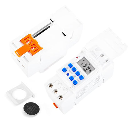 SINOTIMER TM919sA-2 220VAC 16A  1 Second Interval Programmable Digital Timer Switch 7 Days Auto ON OFF Din Rail Mounted - Switch by SINOTIMER | Online Shopping UK | buy2fix