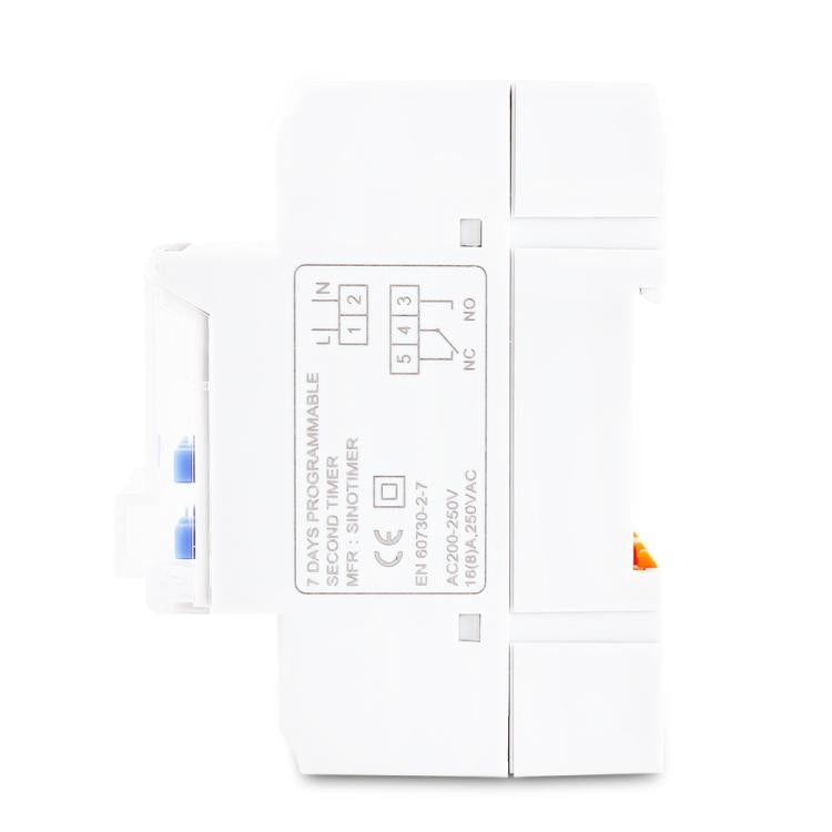 SINOTIMER TM919sA-1 110VAC 16A  1 Second Interval Programmable Digital Timer Switch 7 Days Auto ON OFF Din Rail Mounted - Switch by SINOTIMER | Online Shopping UK | buy2fix