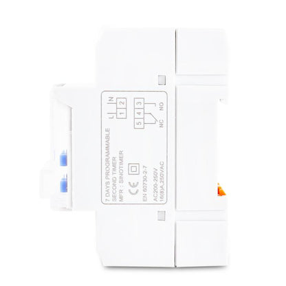 SINOTIMER TM919sA-1 110VAC 16A  1 Second Interval Programmable Digital Timer Switch 7 Days Auto ON OFF Din Rail Mounted - Switch by SINOTIMER | Online Shopping UK | buy2fix