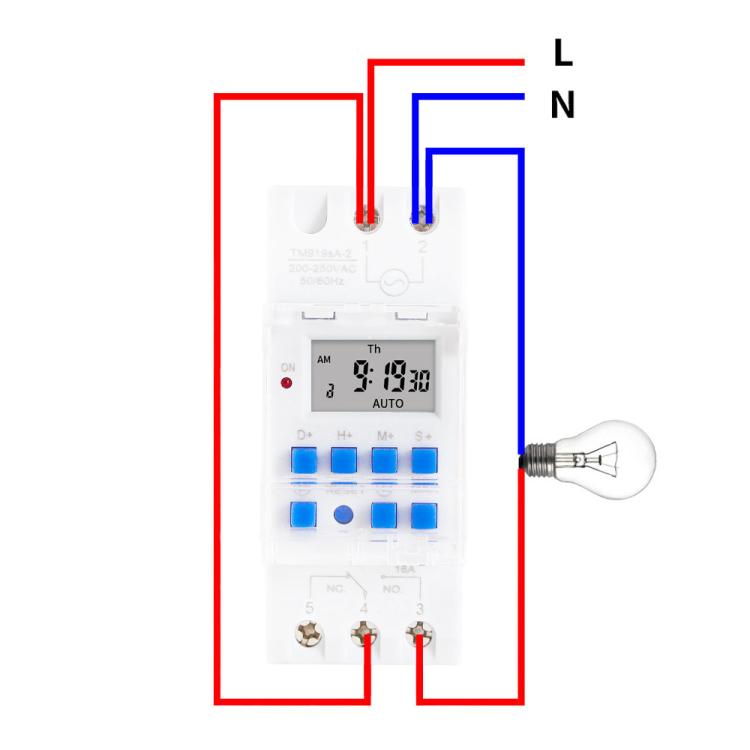 SINOTIMER TM919sA-1 110VAC 16A  1 Second Interval Programmable Digital Timer Switch 7 Days Auto ON OFF Din Rail Mounted - Switch by SINOTIMER | Online Shopping UK | buy2fix
