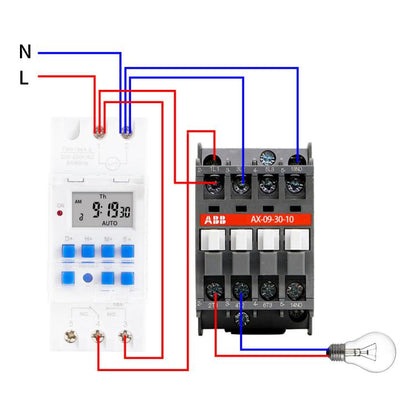 SINOTIMER TM919sA-2 220VAC 16A  1 Second Interval Programmable Digital Timer Switch 7 Days Auto ON OFF Din Rail Mounted - Switch by SINOTIMER | Online Shopping UK | buy2fix