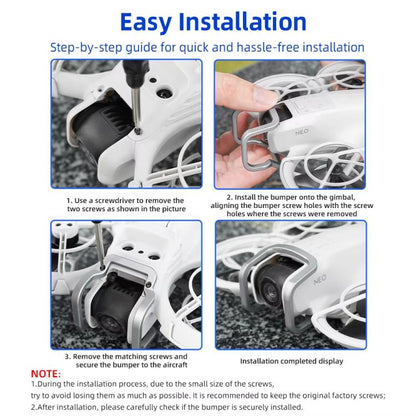 For DJI Neo BRDRC Metal Bumper Crash Bar Drone Gimbal Lens Protection Bracket Accessories(Silver) - Mount & Holder by BRDRC | Online Shopping UK | buy2fix