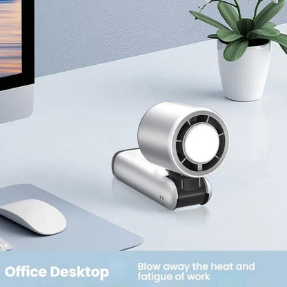 100-gear High Speed Handheld Fan Mini USB Rechargeable Foldable Portable Turbo Small Fan With Cooling(Black) - Electric Fans by buy2fix | Online Shopping UK | buy2fix