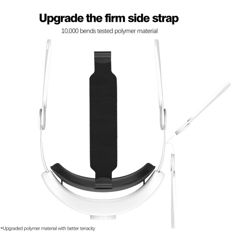 For Meta Quest 3S VR Headset Elite Head Strap Adjustable Comfort Decompression Headband(Gray White) - VR Accessories by buy2fix | Online Shopping UK | buy2fix