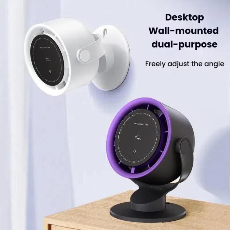 Wall Mount Desktop Turbo High Speed Fan Large Wind USB Circulating Hurricane Small Fan(Gray) - Electric Fans by buy2fix | Online Shopping UK | buy2fix