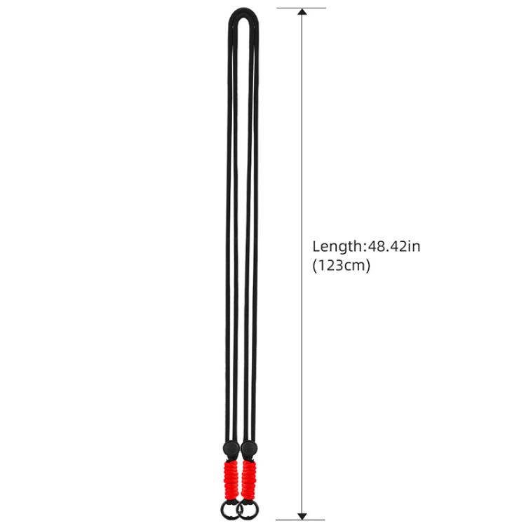 BRDRC Camera Strap Crossbody Lanyard With 1/4 inch Screw Anti-loss Rope Accessory(Black Red Knot) - Camera Strap by BRDRC | Online Shopping UK | buy2fix