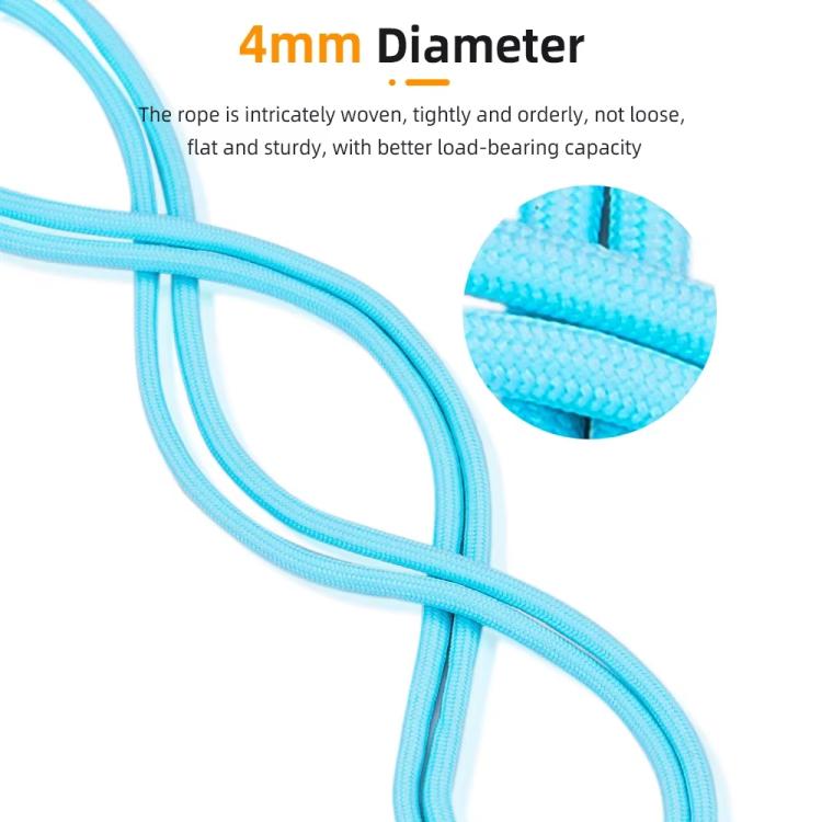 BRDRC Camera Strap Crossbody Lanyard With 1/4 inch Screw Anti-loss Rope Accessory(Light Blue White Knot) - Camera Strap by BRDRC | Online Shopping UK | buy2fix