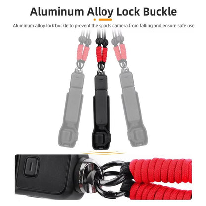 BRDRC Camera Strap Crossbody Lanyard With 1/4 inch Screw Anti-loss Rope Accessory(Black Red Knot) - Camera Strap by BRDRC | Online Shopping UK | buy2fix