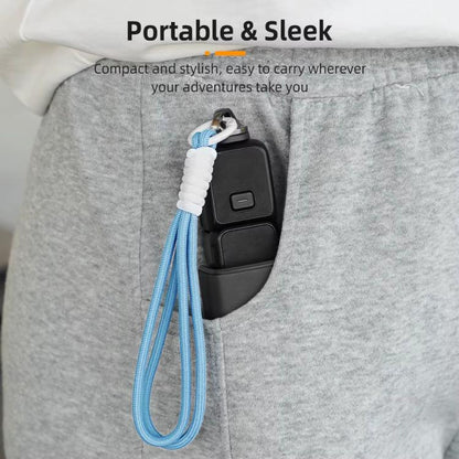 BRDRC Sports Camera Hand Lanyard With 1/4 inch Screw Loss Prevention Lanyard Wrist Strap Accessories(Light Pink Rope Blue Knot) - Camera Strap by BRDRC | Online Shopping UK | buy2fix