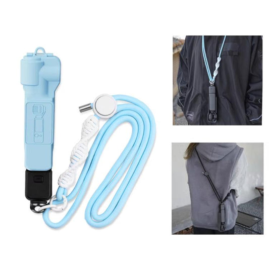 BRDRC Sport Camera Lanyard With 1/4 Inch Screw Anti-Lost Crossbody Lanyard(Light Blue Rope White Knot) - Camera Strap by BRDRC | Online Shopping UK | buy2fix