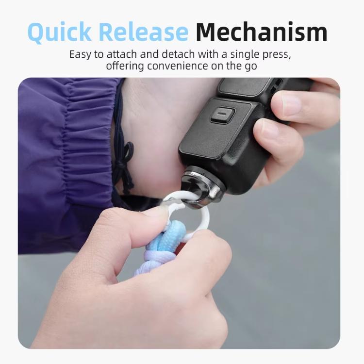 BRDRC Sport Camera Lanyard With 1/4 Inch Screw Anti-Lost Crossbody Lanyard(Pink Rope White Knot) - Camera Strap by BRDRC | Online Shopping UK | buy2fix