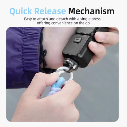 BRDRC Sport Camera Lanyard With 1/4 Inch Screw Anti-Lost Crossbody Lanyard(Black Rope Gray Knot) - Camera Strap by BRDRC | Online Shopping UK | buy2fix