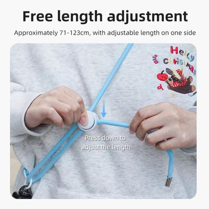 BRDRC Sport Camera Lanyard With 1/4 Inch Screw Anti-Lost Crossbody Lanyard(Light Blue Rope White Knot) - Camera Strap by BRDRC | Online Shopping UK | buy2fix