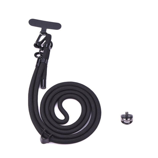 BRDRC Sport Camera Lanyard With 1/4 inch Screw Anti-Lost Crossbody Rope Accessory(Black) - Camera Strap by BRDRC | Online Shopping UK | buy2fix