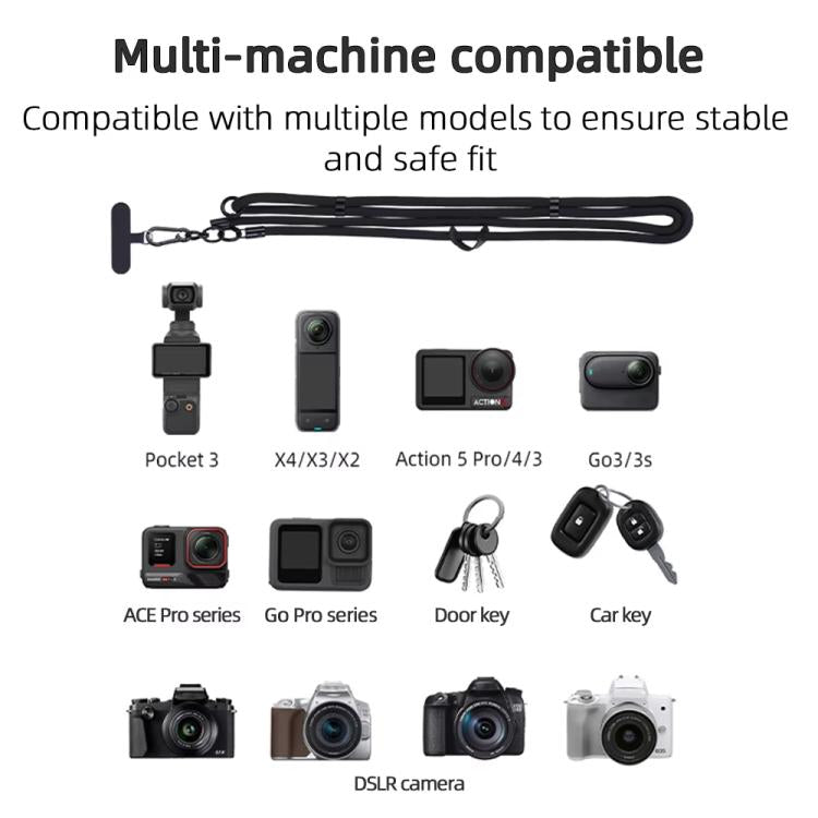 BRDRC Sport Camera Lanyard With 1/4 inch Screw Anti-Lost Crossbody Rope Accessory(Blue) - Camera Strap by BRDRC | Online Shopping UK | buy2fix