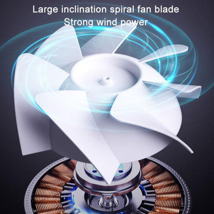 100-Gear High-Speed Circulating Fan Rechargeable Desktop Digital Display Turbo Wall-Mounted Fan, Style: Clip White - Electric Fans by buy2fix | Online Shopping UK | buy2fix