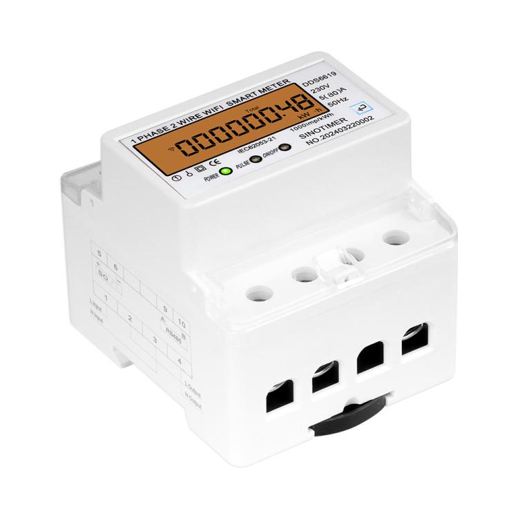SINOTIMER DDS6619-048 80A With Switch Single-phase Tuya WiFi Energy Meter AC 220V - Energy Saving Timer Socket by SINOTIMER | Online Shopping UK | buy2fix