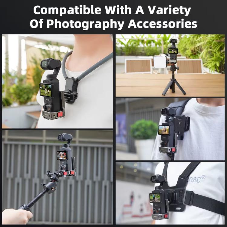 For DJI OSMO Pocket 3 BRDRC PO3005 Multi-functional Magnetic Base Expansion Back Clip Holder Adapter Bezel Accessory(Tarnish) - Mount & Holder by BRDRC | Online Shopping UK | buy2fix