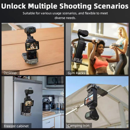 For DJI OSMO Pocket 3 BRDRC PO3005 Multi-functional Magnetic Base Expansion Back Clip Holder Adapter Bezel Accessory(Tarnish) - Mount & Holder by BRDRC | Online Shopping UK | buy2fix