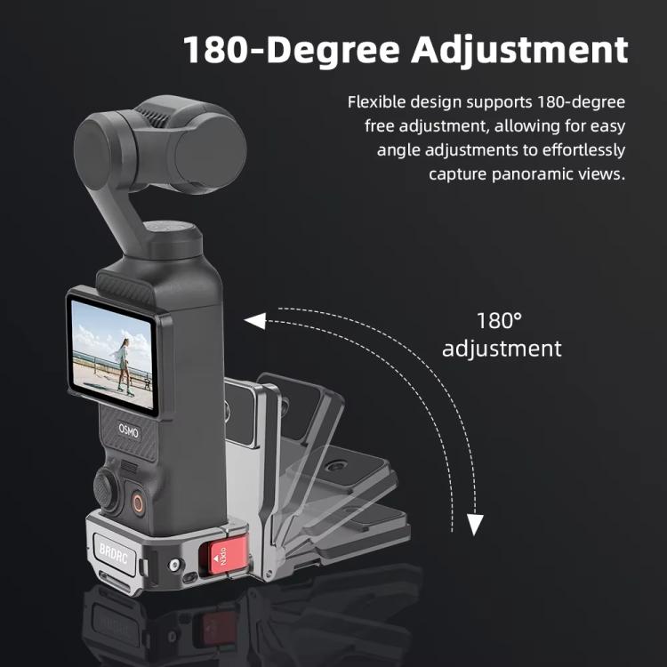 For DJI OSMO Pocket 3 BRDRC PO3005 Multi-functional Magnetic Base Expansion Back Clip Holder Adapter Bezel Accessory(Tarnish) - Mount & Holder by BRDRC | Online Shopping UK | buy2fix