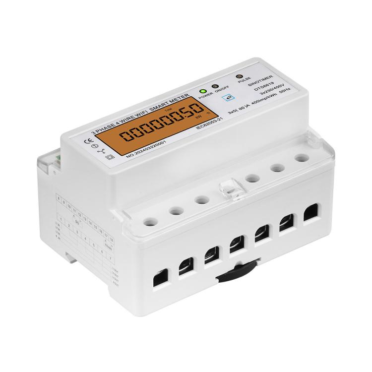 SINOTIMER DTS6619-050 80A With Switch 3-phase Tuya WiFi Energy Meter AC 380V - Energy Saving Timer Socket by SINOTIMER | Online Shopping UK | buy2fix