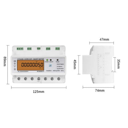 SINOTIMER DTS6619-050 80A With Switch 3-phase Tuya WiFi Energy Meter AC 380V - Energy Saving Timer Socket by SINOTIMER | Online Shopping UK | buy2fix