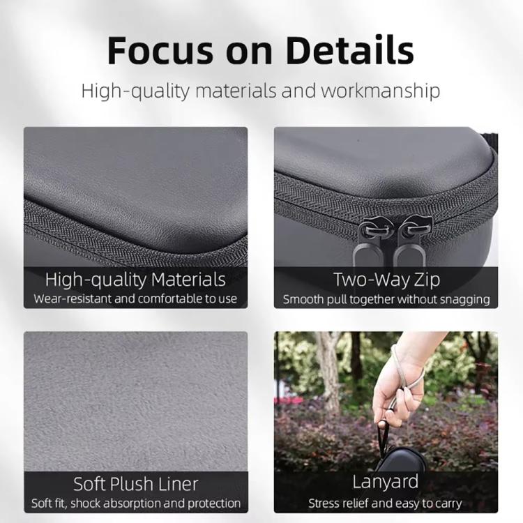 For DJI OSMO Pocket 3 BRDRC Storage Bag Standalone Handy Case Protective Pouch(PU Black) - Case & Bags by BRDRC | Online Shopping UK | buy2fix