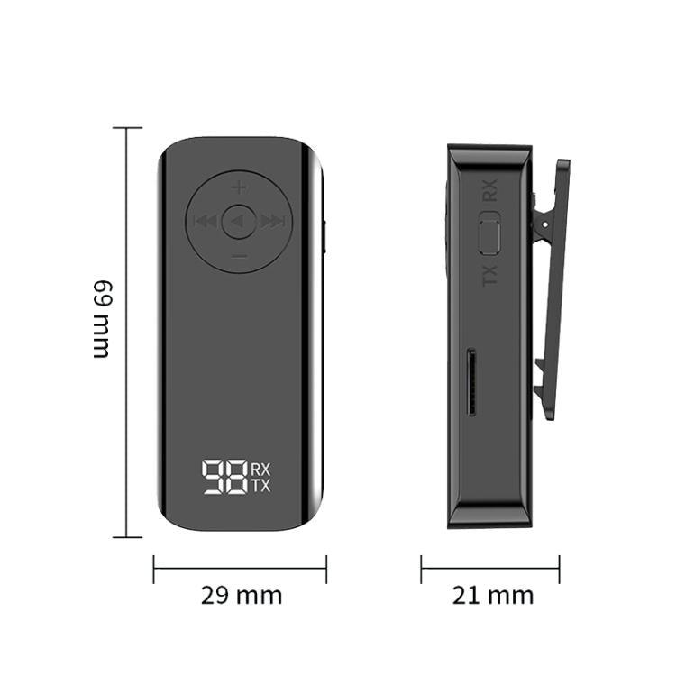 MX-M06 Clip-on Bluetooth 5.3 Audio Receiver and Transmitter Computer Audio Car Adapter - Audio Receiver Transmitter by buy2fix | Online Shopping UK | buy2fix