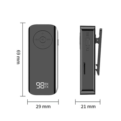 MX-M06 Clip-on Bluetooth 5.3 Audio Receiver and Transmitter Computer Audio Car Adapter - Audio Receiver Transmitter by buy2fix | Online Shopping UK | buy2fix