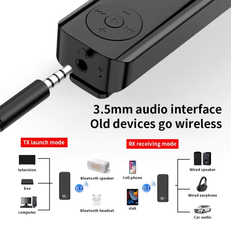 MX-M06 Clip-on Bluetooth 5.3 Audio Receiver and Transmitter Computer Audio Car Adapter - Audio Receiver Transmitter by buy2fix | Online Shopping UK | buy2fix