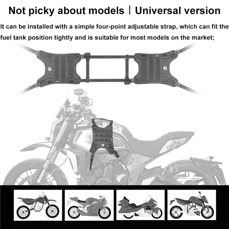 Rhinowalk MTR001B Outdoor Riding Motorcycle Fuel Tank Double-side Storage Hanging Bags(Black) - Bags & Luggages by Rhinowalk | Online Shopping UK | buy2fix