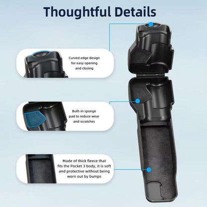 For DJI OSMO Pocket 3 BRDRC Lens Cap Camera Case Screen Protector Accessories(Blue) - Case & Bags by BRDRC | Online Shopping UK | buy2fix