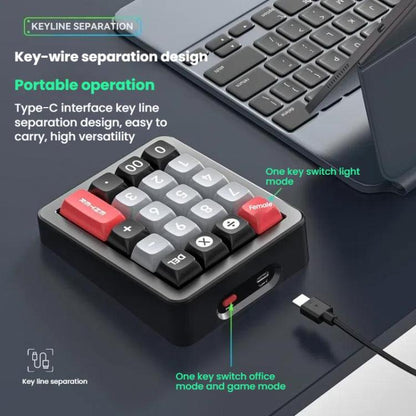 MKESPN K812 GASKET Aluminum Alloy RGB Hot-Swap Customized Wired Mini Mechanical Gaming Keyboard(Black) - Mini Keyboard by MKESPN | Online Shopping UK | buy2fix