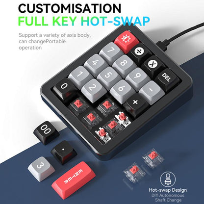 MKESPN K812 GASKET Aluminum Alloy RGB Hot-Swap Customized Wired Mini Mechanical Gaming Keyboard(Black) - Mini Keyboard by MKESPN | Online Shopping UK | buy2fix