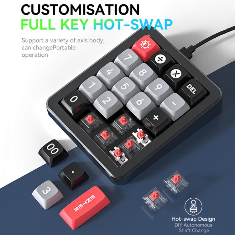 MKESPN K812 GASKET Aluminum Alloy RGB Hot-Swap Customized Wired Mini Mechanical Gaming Keyboard(White) - Mini Keyboard by MKESPN | Online Shopping UK | buy2fix