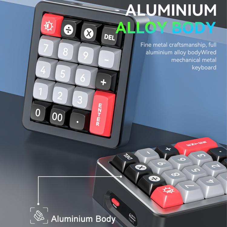 MKESPN K812 GASKET Aluminum Alloy RGB Hot-Swap Customized Wired Mini Mechanical Gaming Keyboard(Black) - Mini Keyboard by MKESPN | Online Shopping UK | buy2fix