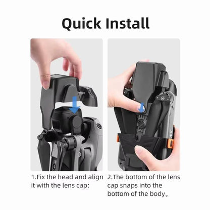 For DJI Air 3S BRDRC Lens Protective Cover Dustproof Anti-Knock Fixed Clip Gimbal Protector(Frosted Black) - Other by BRDRC | Online Shopping UK | buy2fix