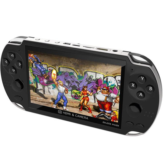 A3 4.3-Inch Handheld Game Console With Camera Supports Dual Handles/TV Output/10 Simulators Built In 8G(Black)