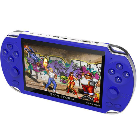 A3 4.3-Inch Handheld Game Console With Camera Supports Dual Handles/TV Output/10 Simulators Built In 8G(Blue)