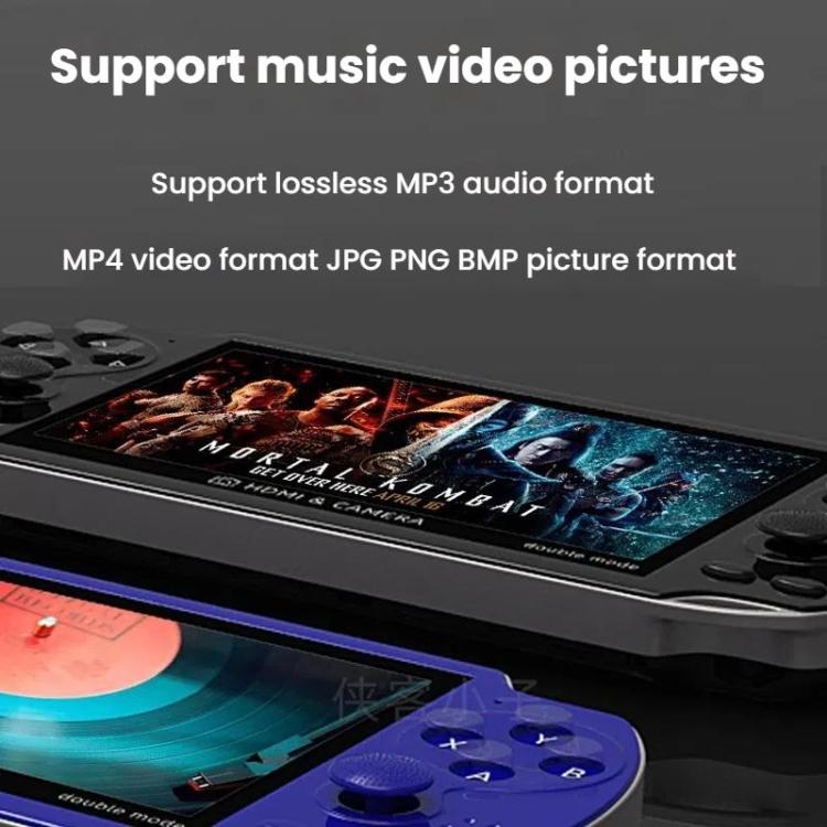 A3 4.3-Inch Handheld Game Console With Camera Supports Dual Handles/TV Output/10 Simulators Built In 8G(Blue) - Pocket Console by buy2fix | Online Shopping UK | buy2fix