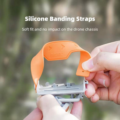 For DJI Mini 4 Pro BRDRC Booster Landing Gear Folding Strap Kickstand(Gray) - Mount & Holder by BRDRC | Online Shopping UK | buy2fix