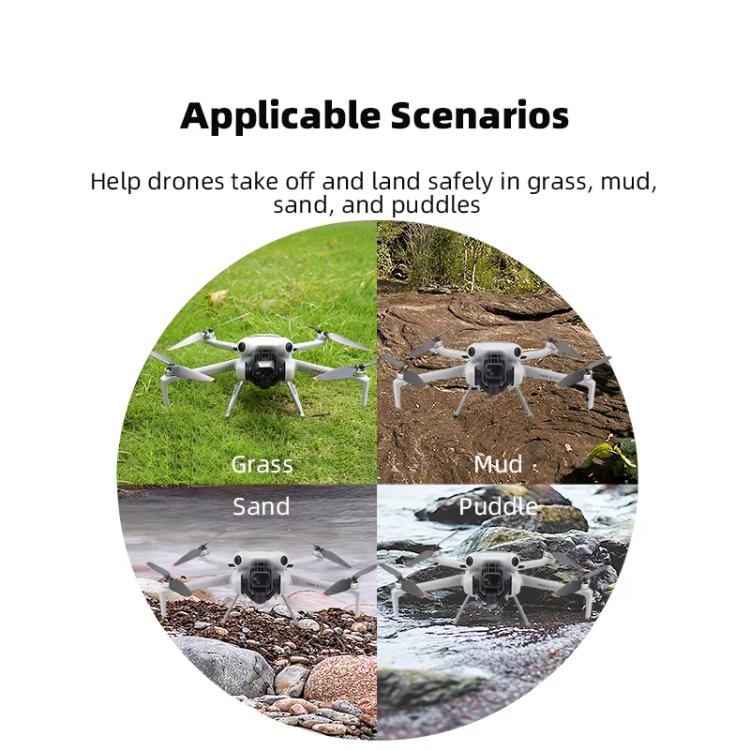 For DJI Mini 4 Pro BRDRC Booster Landing Gear Folding Strap Kickstand(Orange) - Mount & Holder by BRDRC | Online Shopping UK | buy2fix