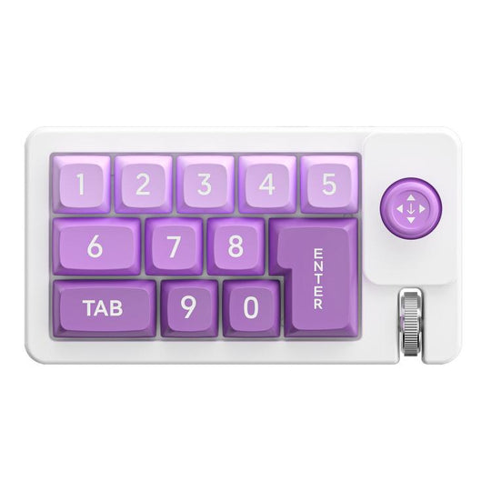 MKESPN K810 Joystick RGB Backlight Hot Swap Macro Customized Wired Mechanical Gaming Keyboard(Pink Purple)