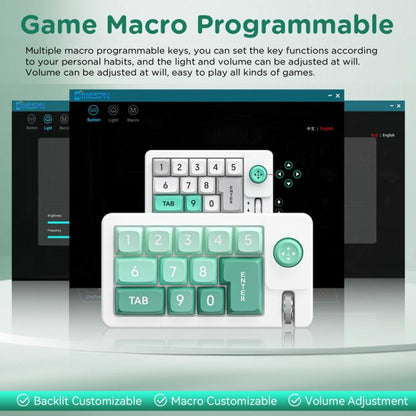 MKESPN K810 Joystick RGB Backlight Hot Swap Macro Customized Wired Mechanical Gaming Keyboard(Pink Purple) - Mini Keyboard by MKESPN | Online Shopping UK | buy2fix